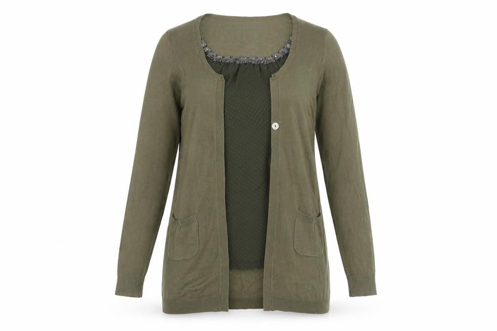 Womens UK Size 12 Marks and Spencer Green Cardigan Jumper