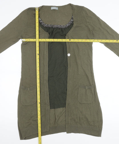 Womens UK Size 12 Marks and Spencer Green Cardigan Jumper