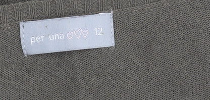 Womens UK Size 12 Marks and Spencer Green Cardigan Jumper