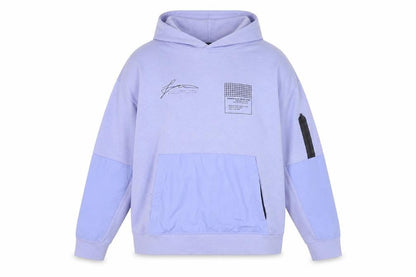 Front view of Zara Teens Purple Pullover Hoodie, size 14, Regular Fit Logo