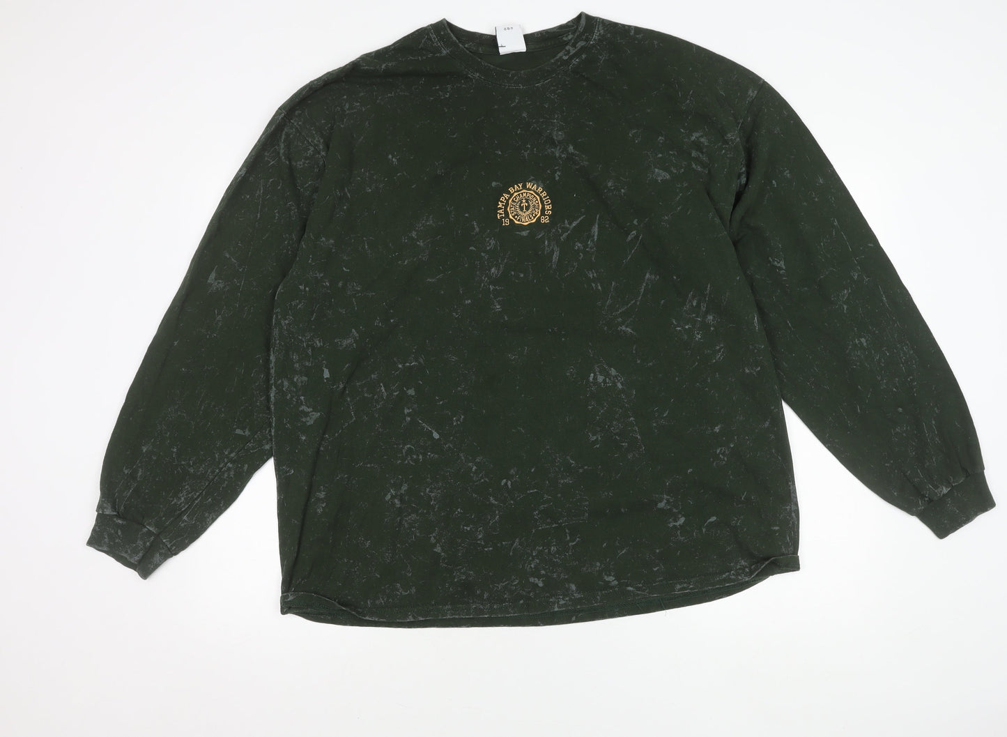 Urban Outfitters Mens Green Sweatshirt L Pullover Crew Neck Graphic
