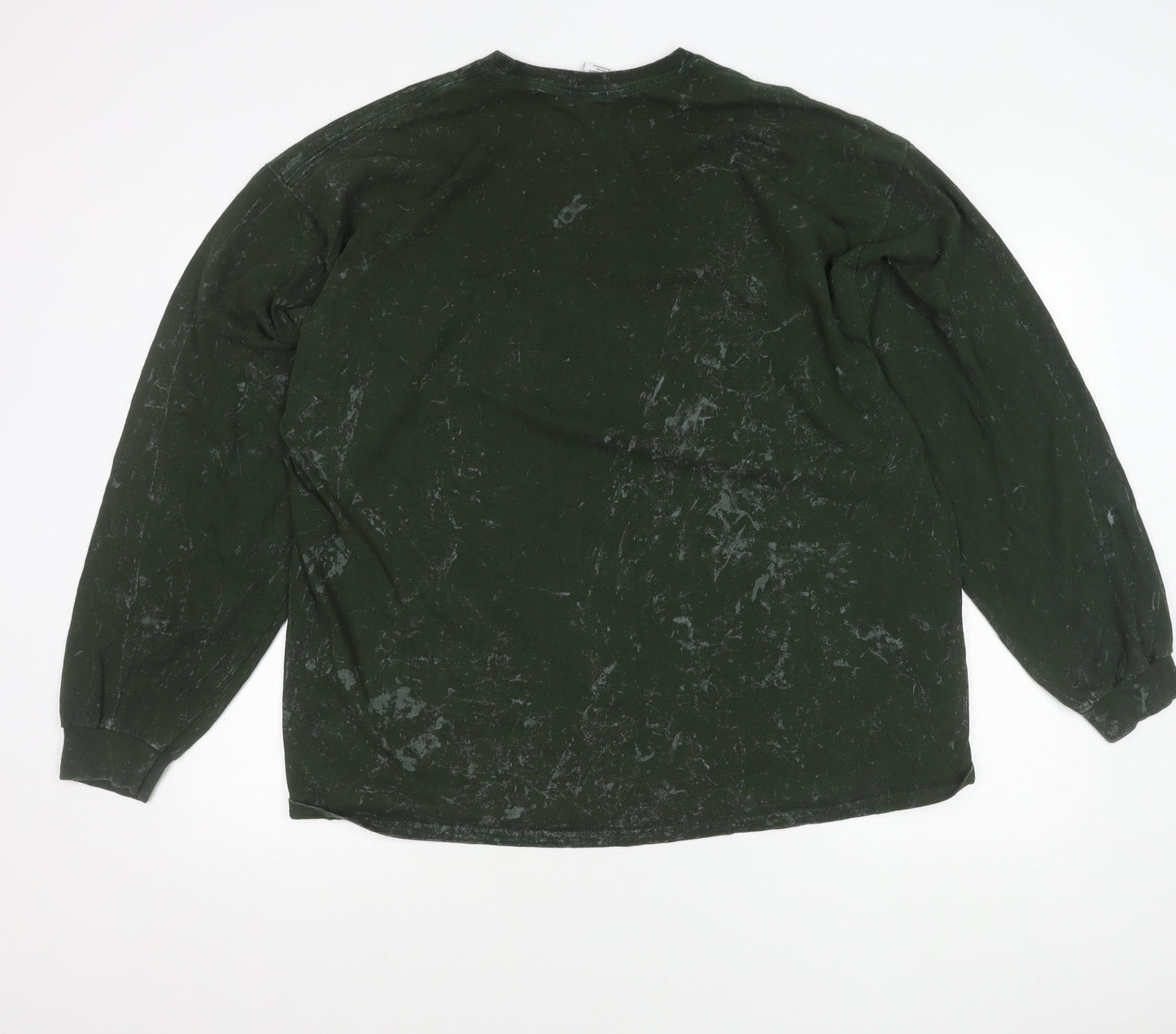 Urban Outfitters Mens Green Sweatshirt L Pullover Crew Neck Graphic