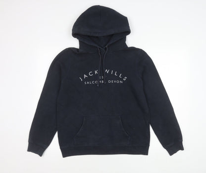 Womens UK Size 12 Jack Wills Blue Pullover Hoodie