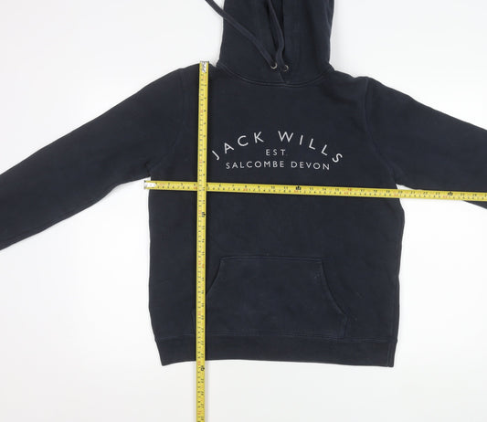 Womens UK Size 12 Jack Wills Blue Pullover Hoodie
