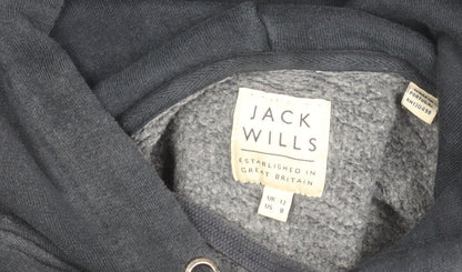 Womens UK Size 12 Jack Wills Blue Pullover Hoodie
