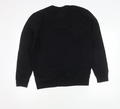 Mens UK Size L Luke Black Pullover Sweatshirt