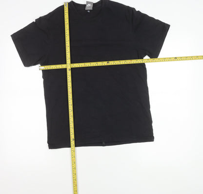 Nike Men’s Black Graphic Print T-Shirt Size S Crew Neck Cotton