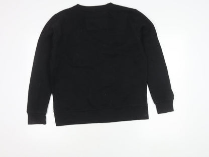 Ringspun Men’s Black Graphic Sweatshirt Small Pullover Biker Retro