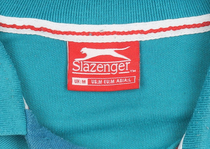 Slazenger Men’s Blue Polo Shirt M Regular Fit Casual Sportswear