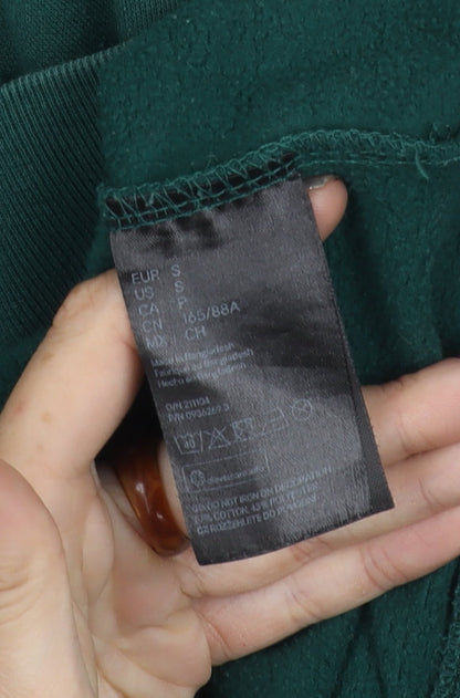 Divided Womens Green Logo Sweatshirt S Regular Fit Pullover Crew Neck