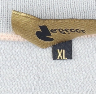 Gabicci Mens Grey Pink Wool Blend V-Neck Retro Pullover Jumper XL