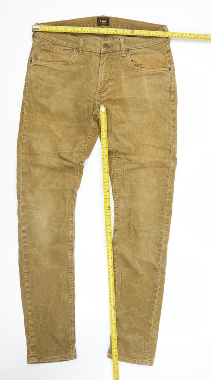 Lee Mens Brown Corduroy Slim Fit Luke Trousers W31 L34