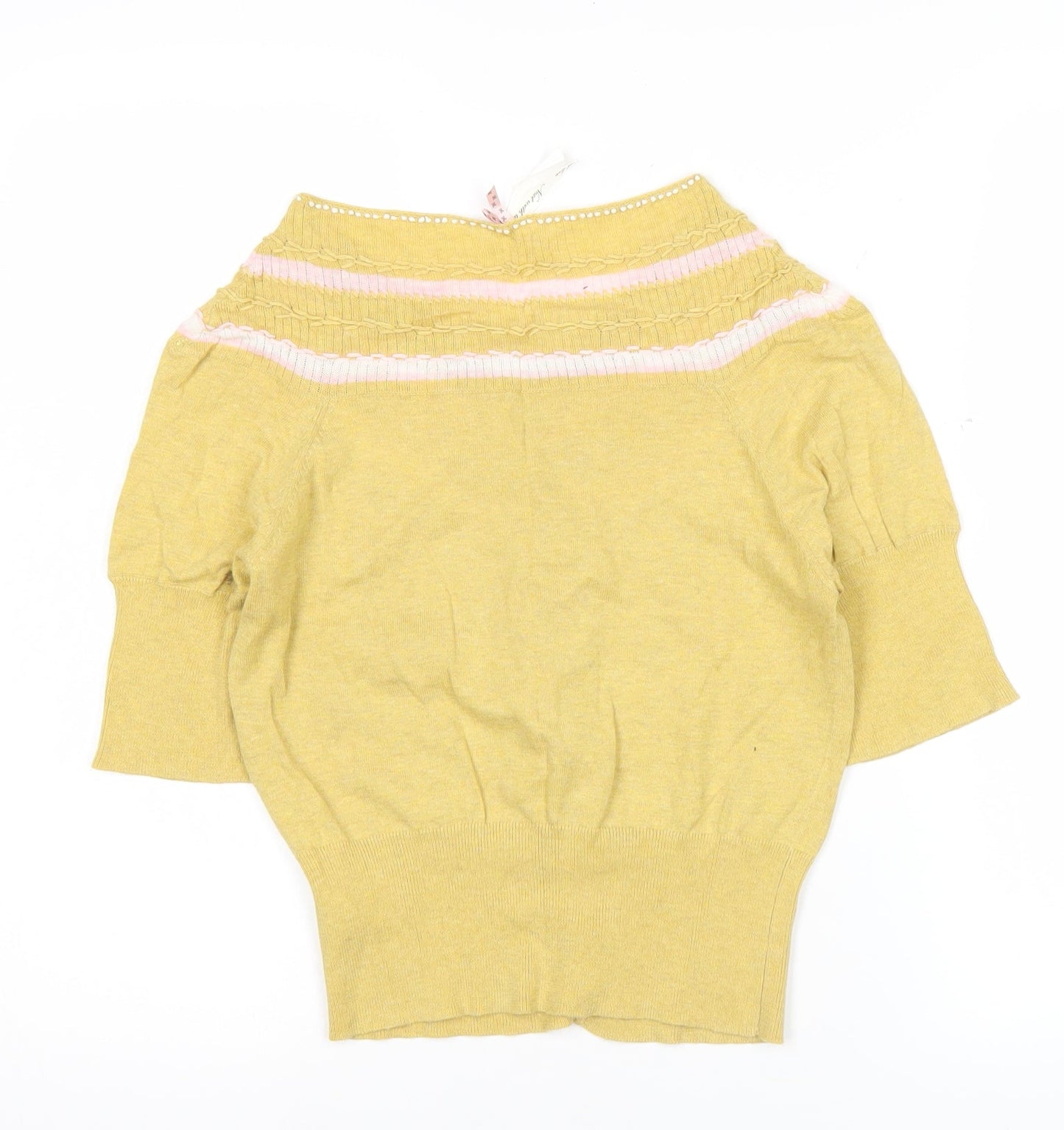 Womens UK Size 6 NEXT Yellow Cardigan Jumper
