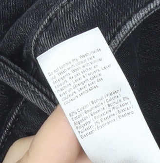 River Island Womens Black Distressed Skinny Jeans Size 12