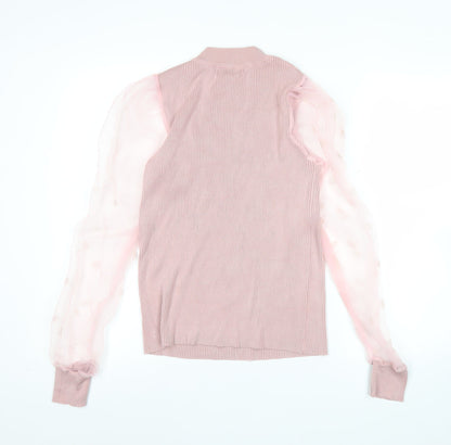 Womens UK Size M QED London Pink Pullover Jumper