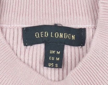 Womens UK Size M QED London Pink Pullover Jumper