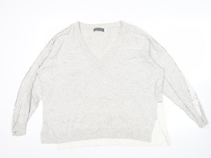 Womens UK Size L Mint Velvet Grey Pullover Jumper
