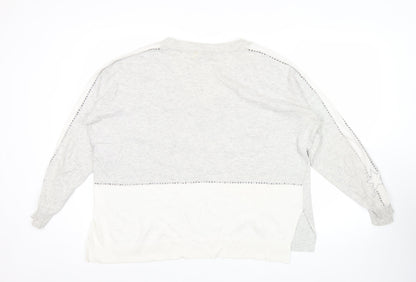 Womens UK Size L Mint Velvet Grey Pullover Jumper