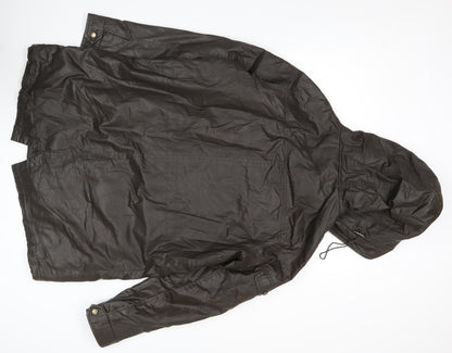 Papaya Women’s Brown Size 16 Hooded Parka Coat Cotton Mid Length