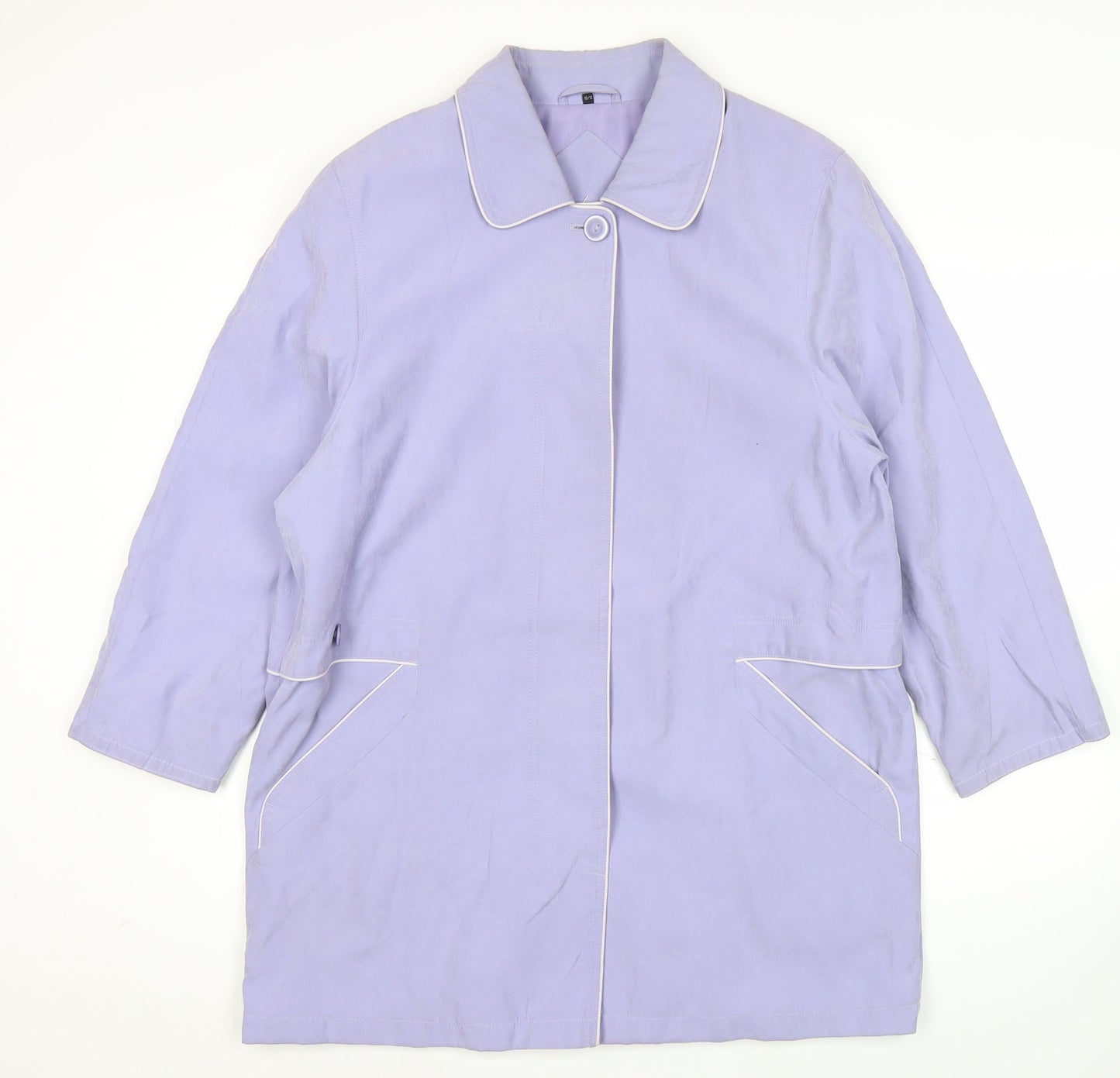 Perkertex Womens Purple Mid-Length Coat Size 10/12 Vintage Overcoat