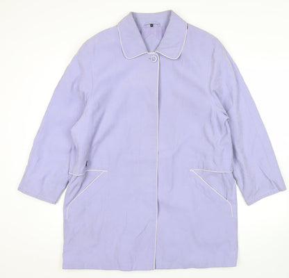 Perkertex Womens Purple Mid-Length Coat Size 10/12 Vintage Overcoat