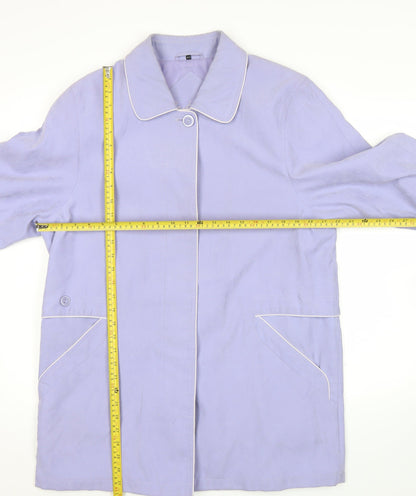 Perkertex Womens Purple Mid-Length Coat Size 10/12 Vintage Overcoat