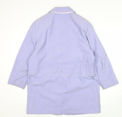 Perkertex Womens Purple Mid-Length Coat Size 10/12 Vintage Overcoat