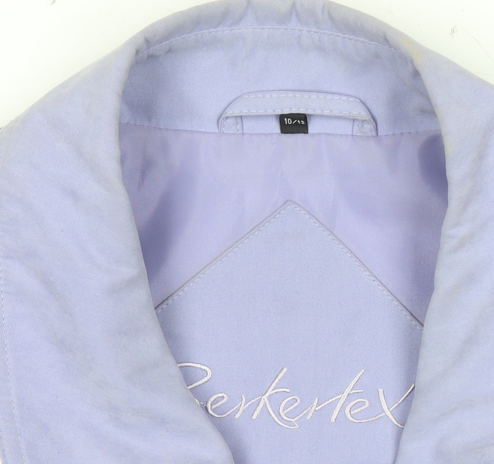 Perkertex Womens Purple Mid-Length Coat Size 10/12 Vintage Overcoat