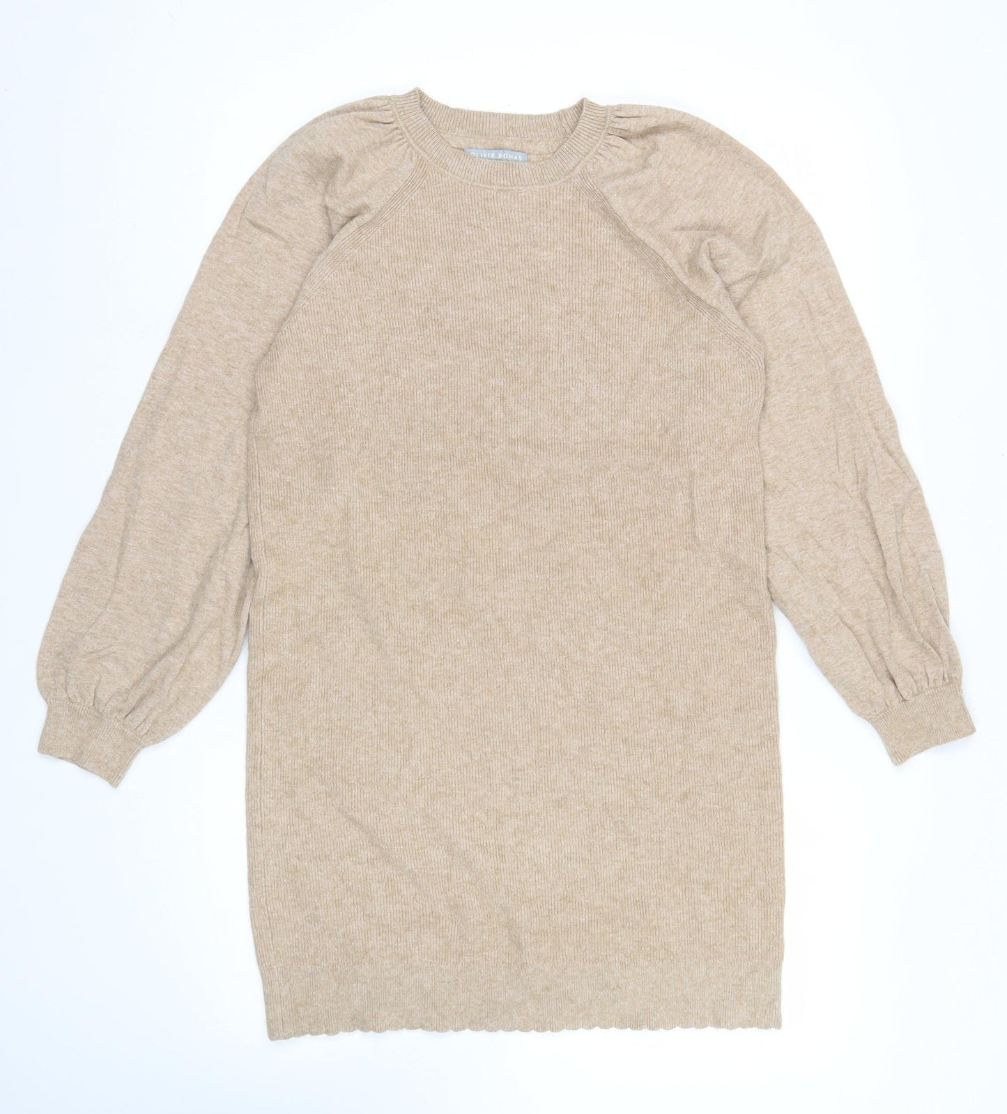 Womens UK Size 8 Oliver Bonas Beige Tunic Jumper