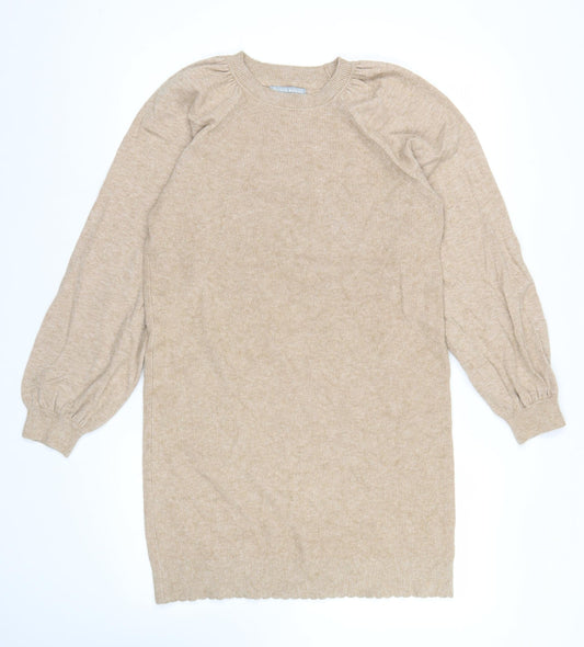 Womens UK Size 8 Oliver Bonas Beige Tunic Jumper