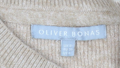 Womens UK Size 8 Oliver Bonas Beige Tunic Jumper
