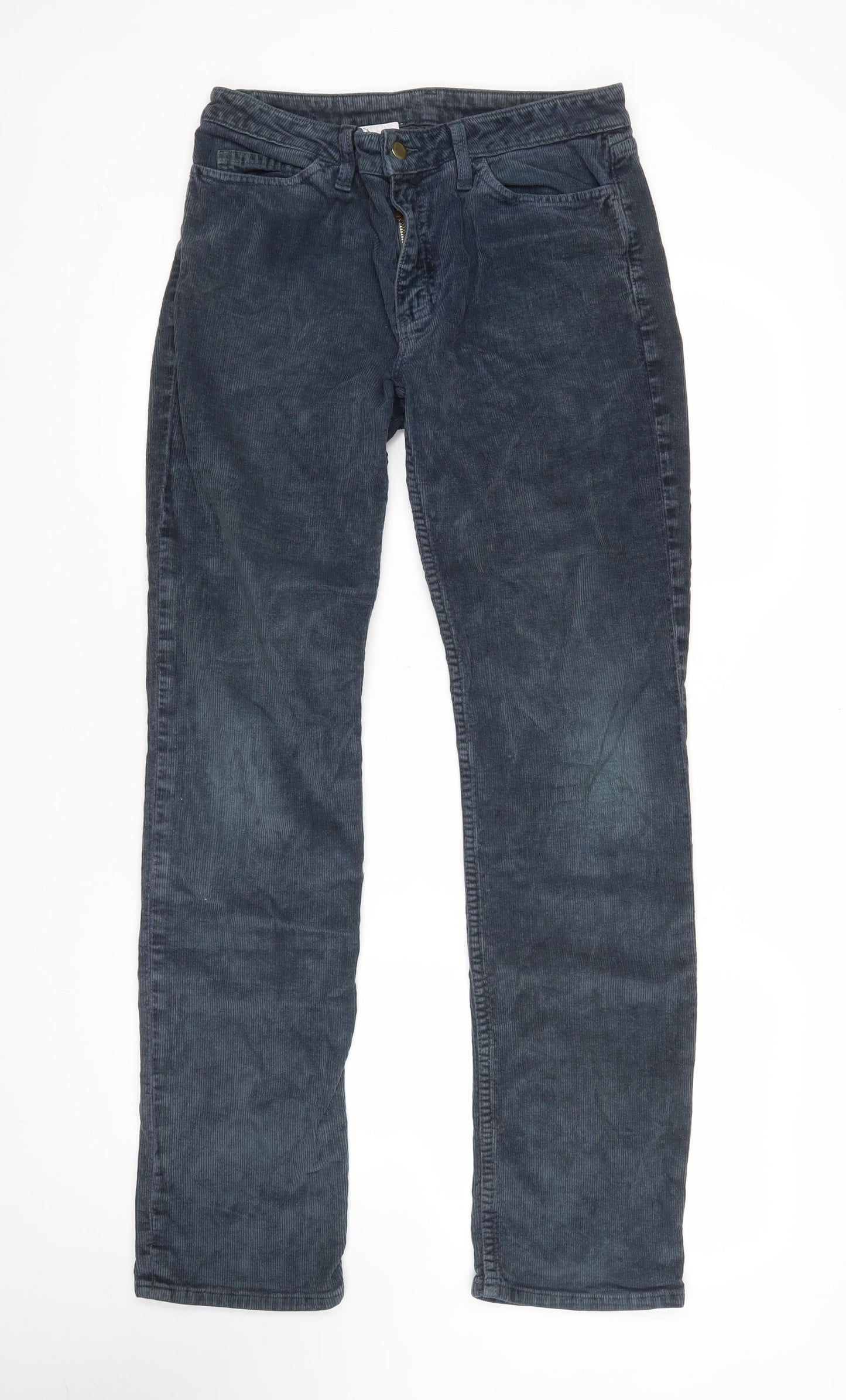 American Apparel Men's Blue Corduroy Slim Fit Trousers Size 29