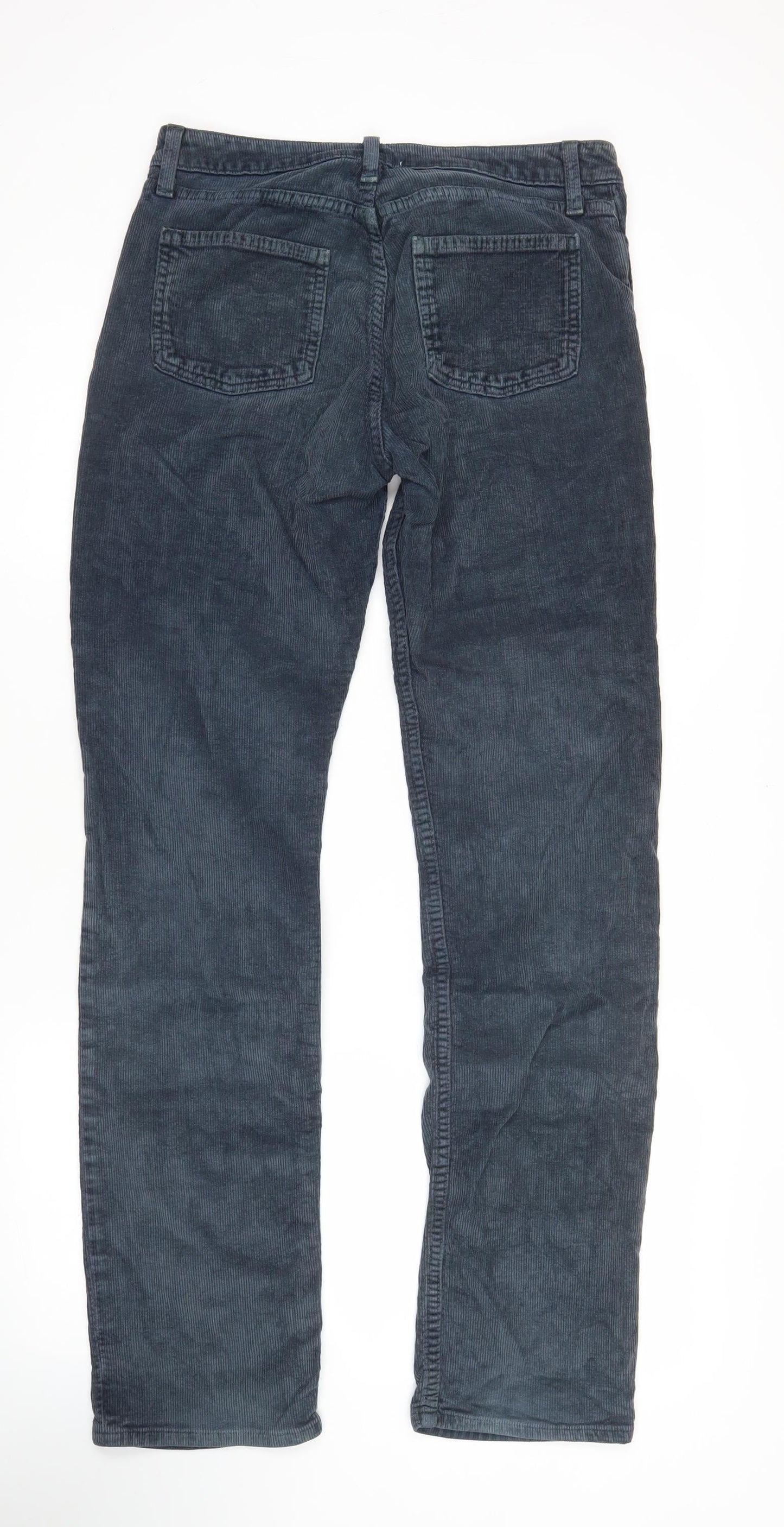 American Apparel Men's Blue Corduroy Slim Fit Trousers Size 29