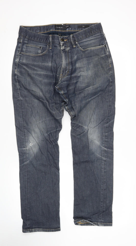 Marks and Spencer Autograph Men’s Blue 32W 31L Slim Straight Jeans