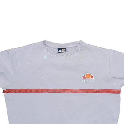 Ellesse Women's Purple Sweatshirt UK 10 Crew Neck Pullover Logo Sportswear