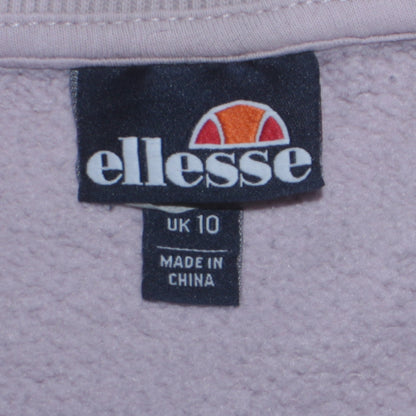 Ellesse Women's Purple Sweatshirt UK 10 Crew Neck Pullover Logo Sportswear
