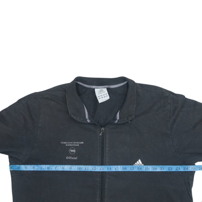 Adidas Men’s Black XL Track Jacket Cotton Full Zip Sportswear