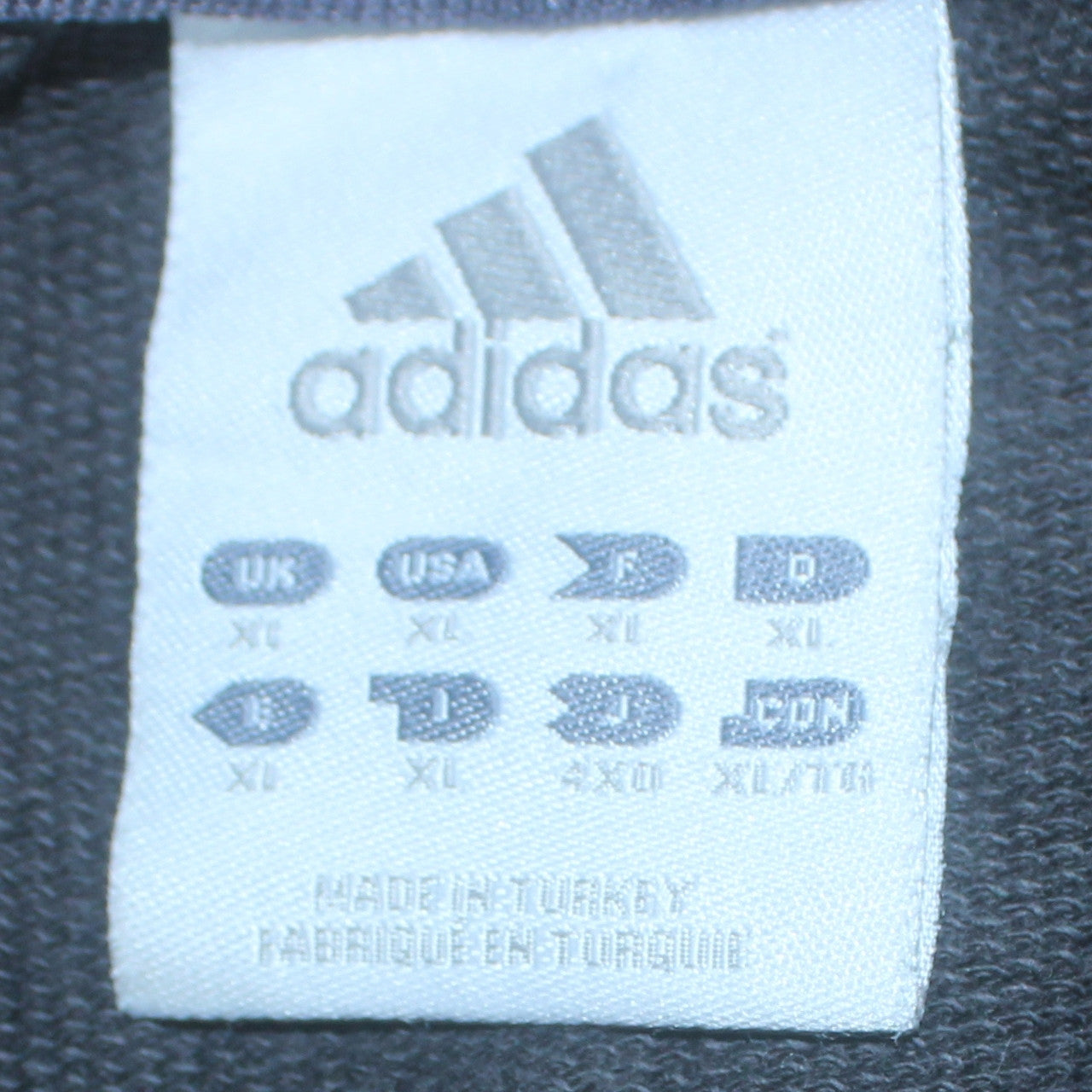 Adidas Men’s Black XL Track Jacket Cotton Full Zip Sportswear