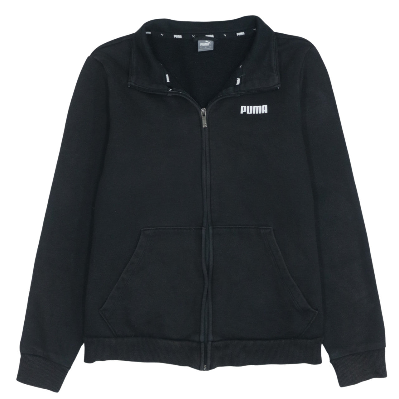 Puma Men's Black XL Full Zip Fleece Jacket Sportswear