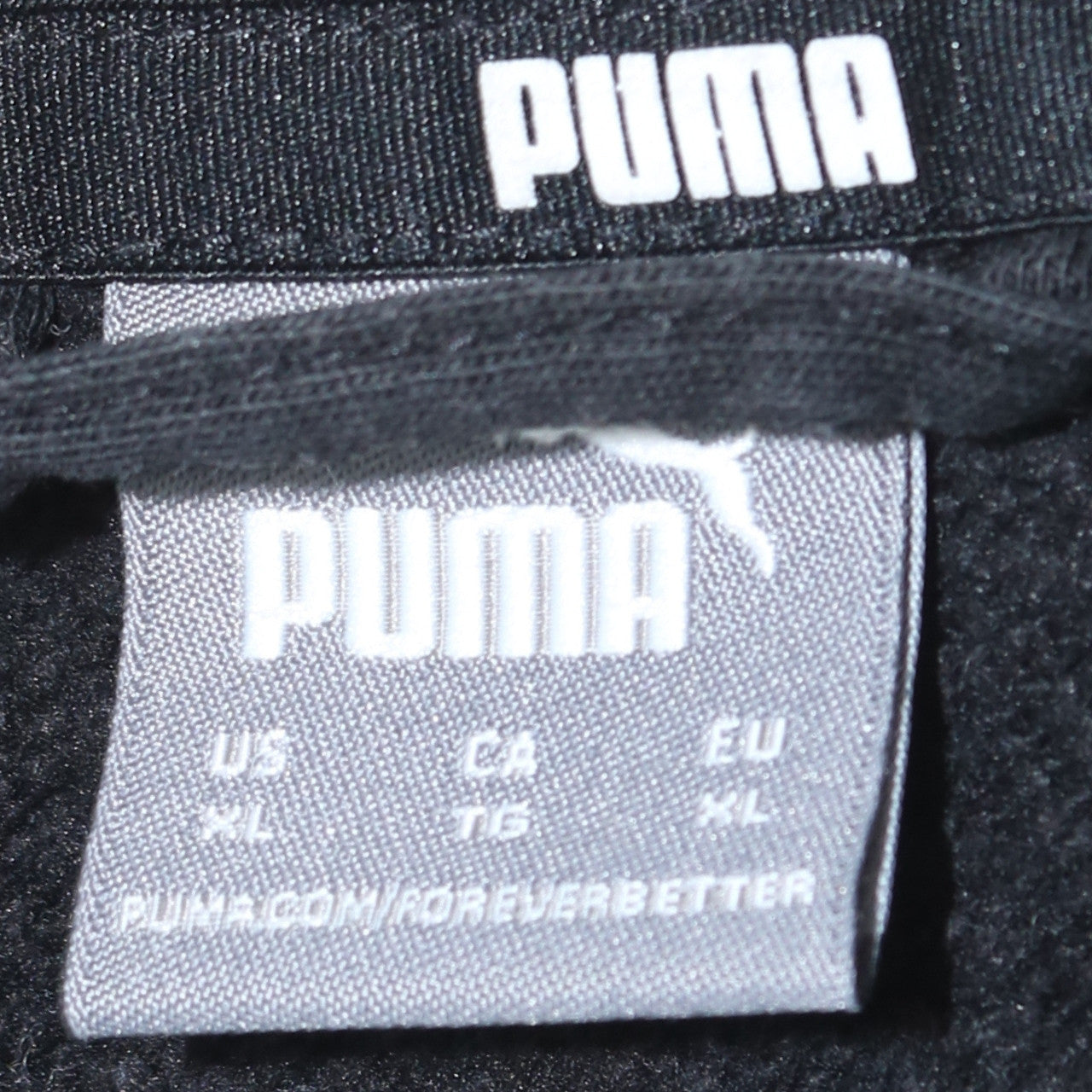 Puma Men's Black XL Full Zip Fleece Jacket Sportswear