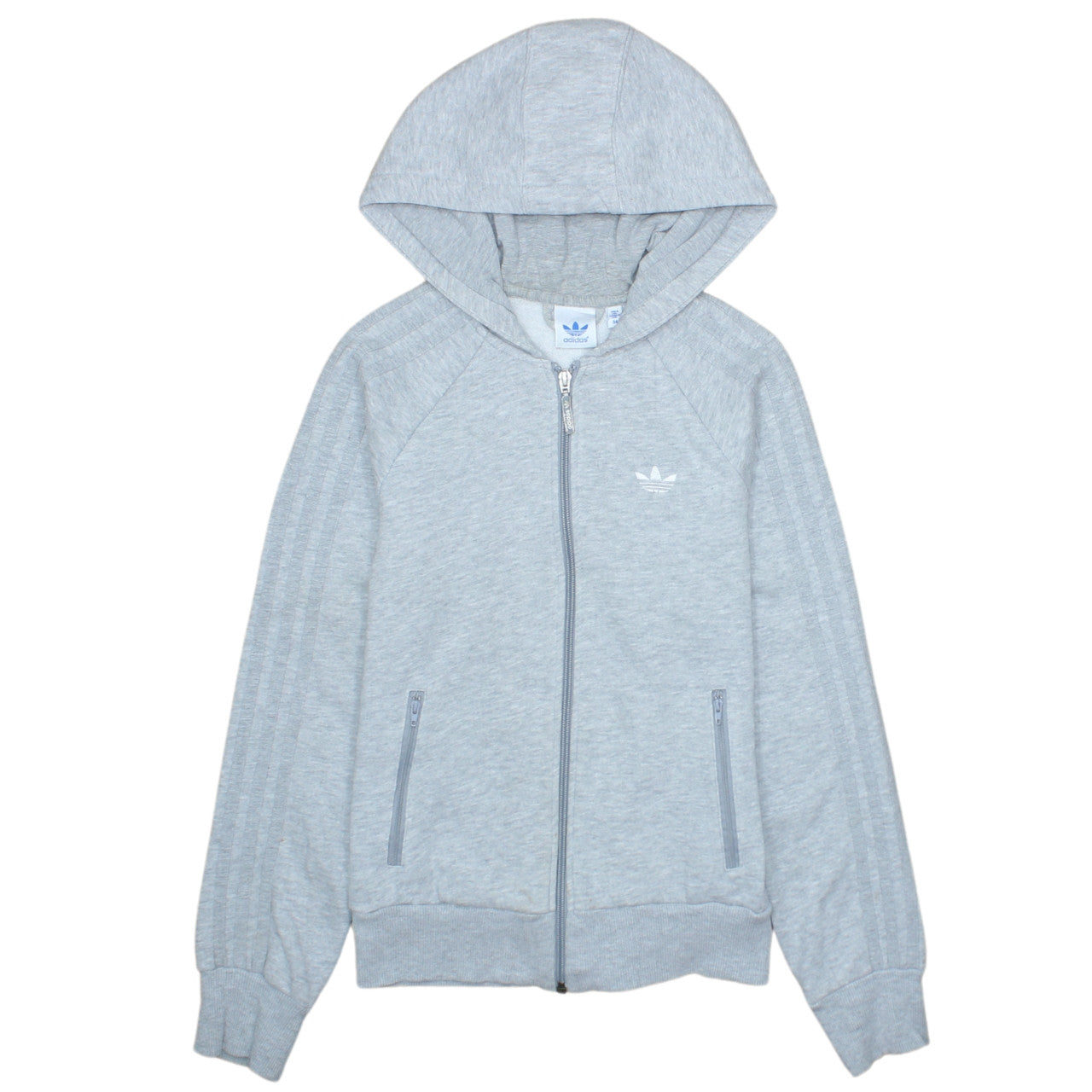 Mens UK Size XS adidas Grey Full Zip Hoodie