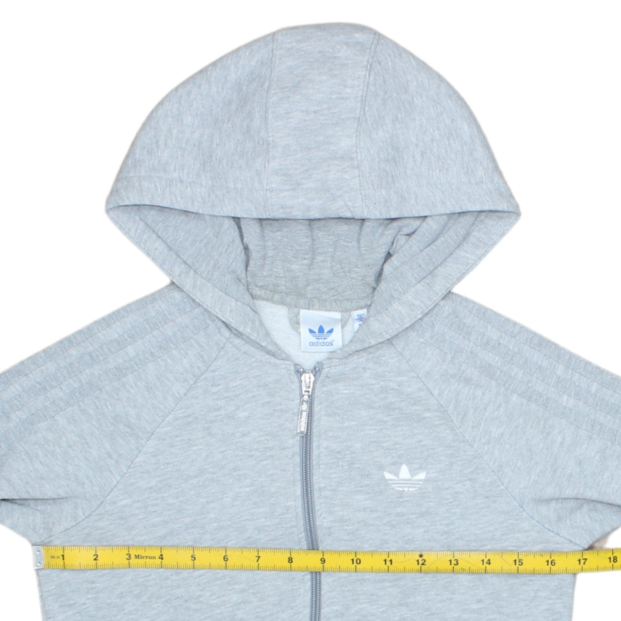 Mens UK Size XS adidas Grey Full Zip Hoodie