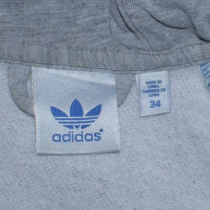 Mens UK Size XS adidas Grey Full Zip Hoodie