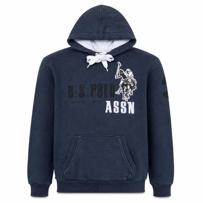 Mens UK Size M U.S. Polo Assn. Blue Pullover Hoodie