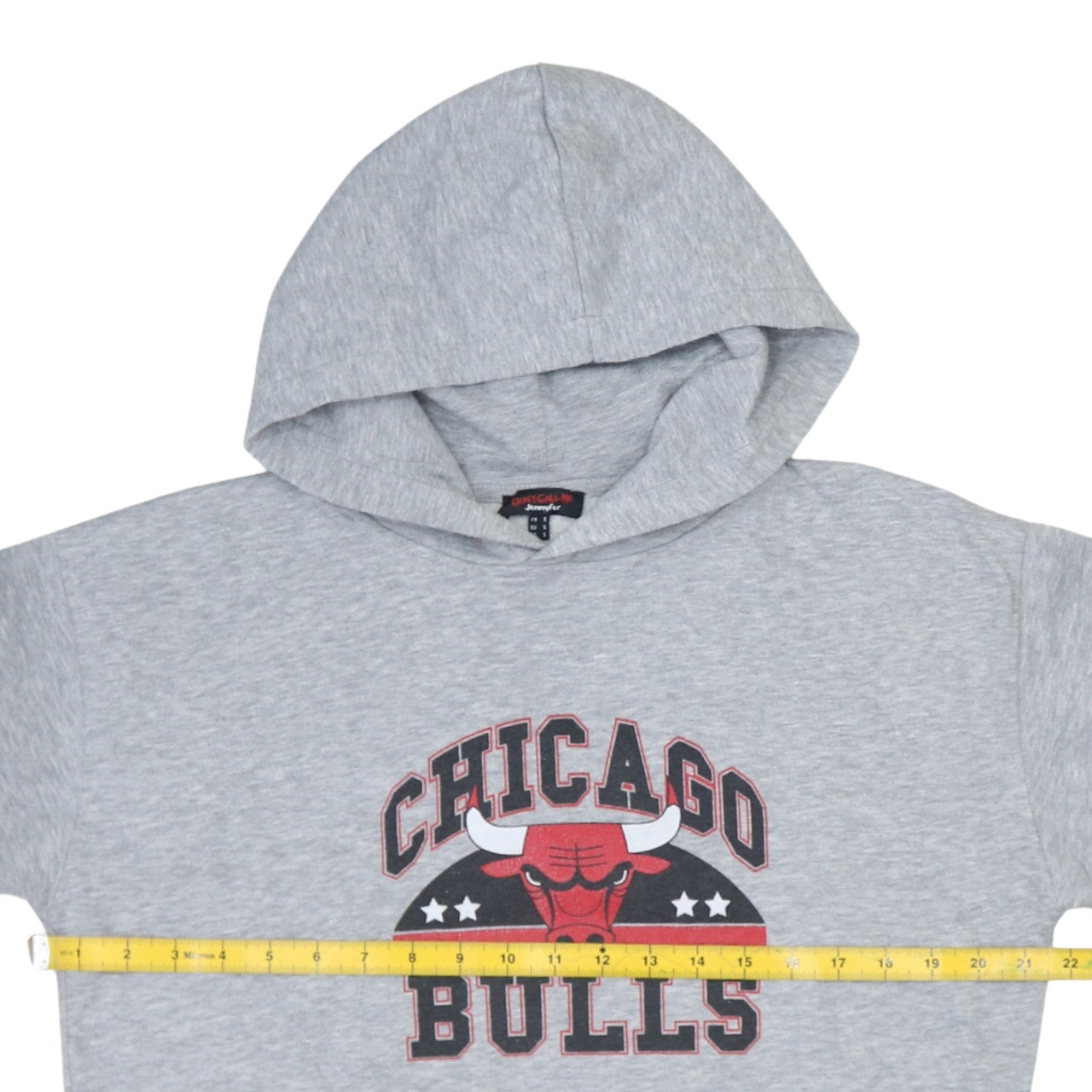 Jennyfer Chicago Bulls Grey Pullover Hoodie Unisex S Basketball Logo