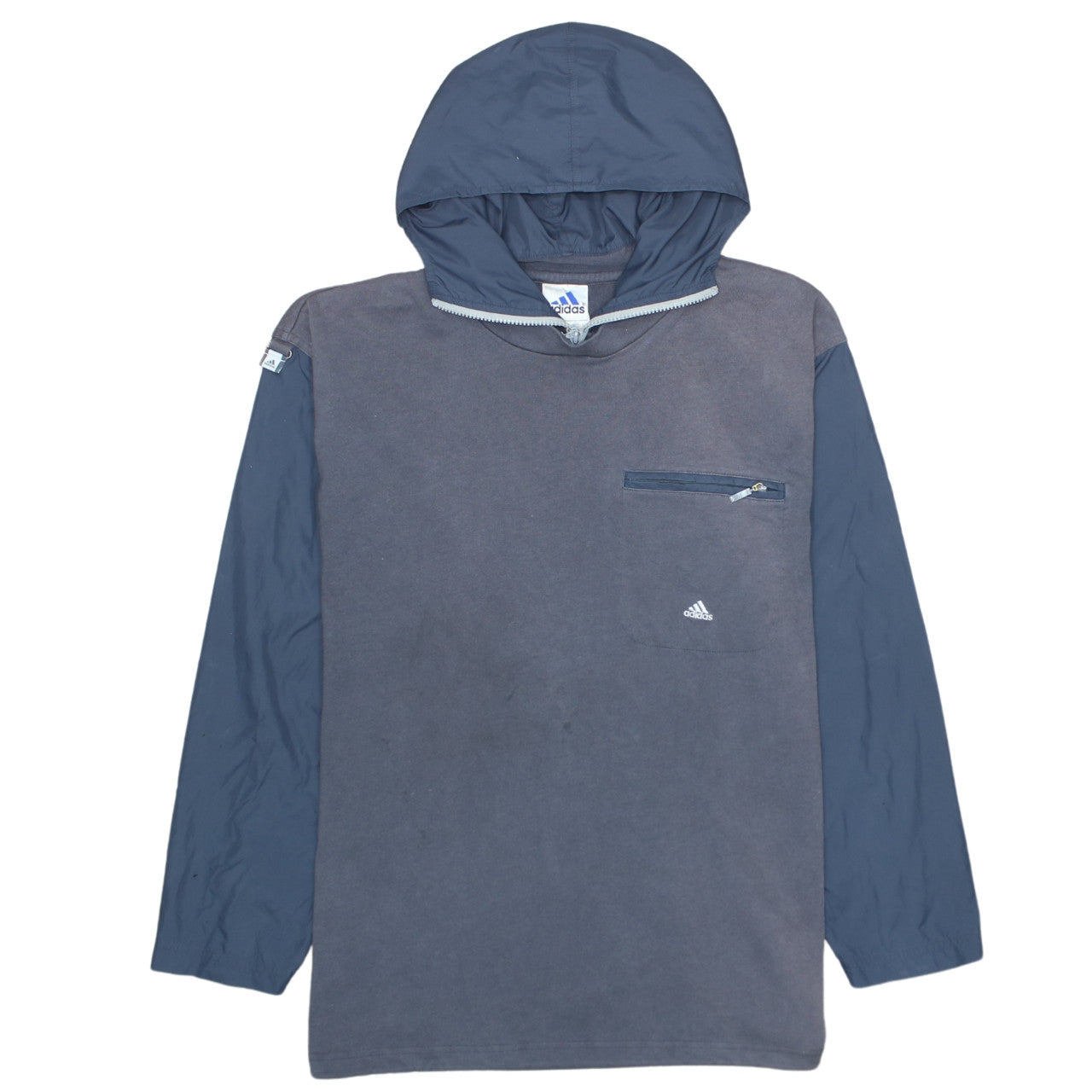 Mens UK Size L adidas Grey Pullover Hoodie