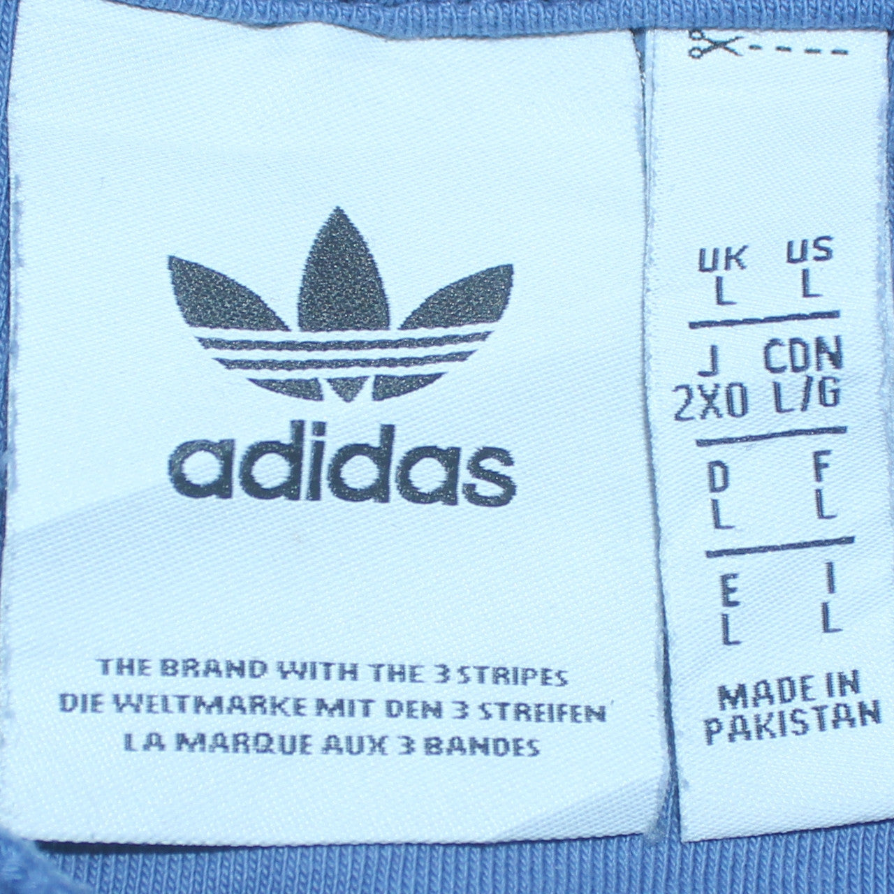 Mens UK Size L adidas Blue Pullover Hoodie