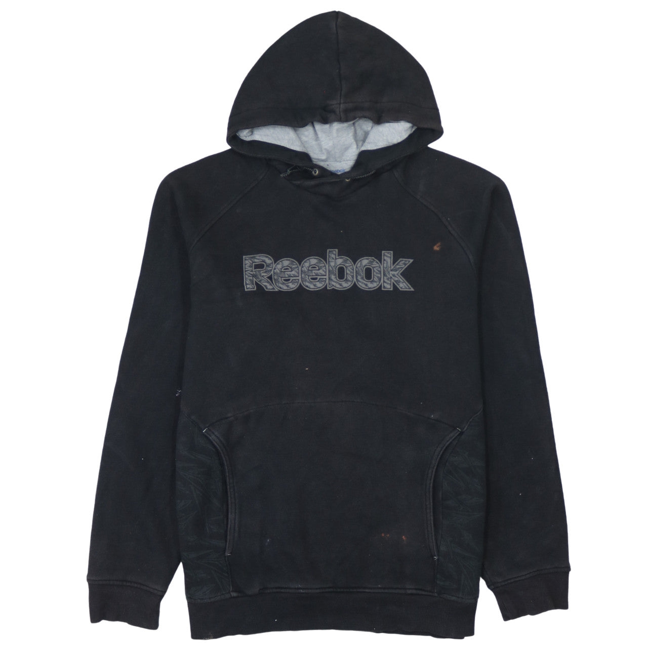 Mens UK Size M Reebok Black Pullover Hoodie