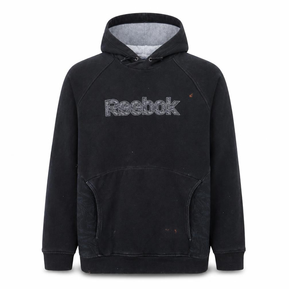 Mens UK Size M Reebok Black Pullover Hoodie