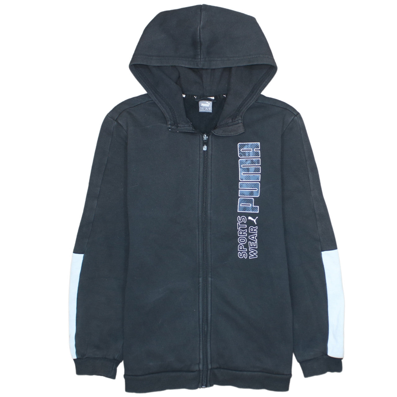 Teens UK Size L PUMA Black Full Zip Hoodie